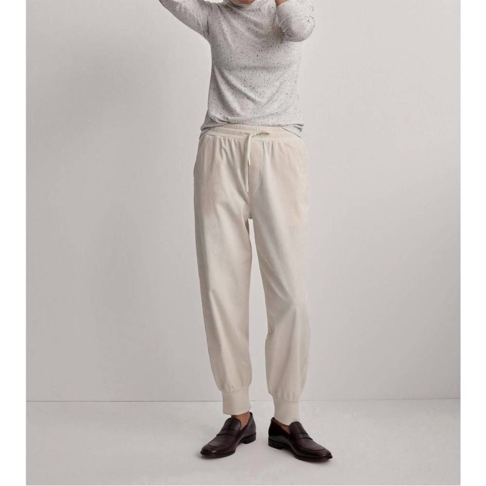 Varley Celita 27.5” Jogger Pants XL Soft Cotton Twill Ivory White Relaxed Fit - Picture 2 of 12